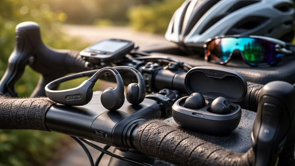 best earbuds for cycling with open-ear design and wind noise reduction for road and city riding