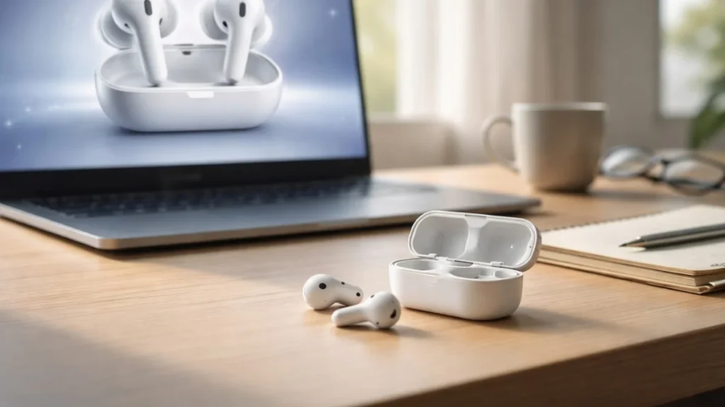 wireless earbuds real vs marketing comparison minimal desk setup