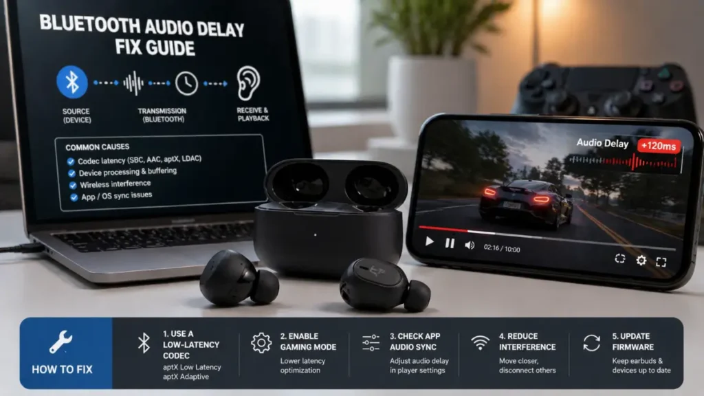 How to fix Bluetooth audio delay on earbuds, phone, and laptop